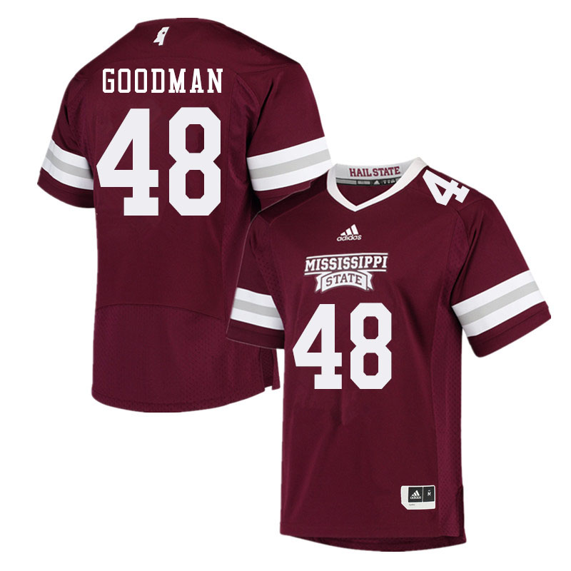Men #48 Scott Goodman Mississippi State Bulldogs College Football Jerseys Sale-Maroon - Click Image to Close